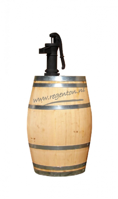  Regenton 100 liter met pomp blank gelakt