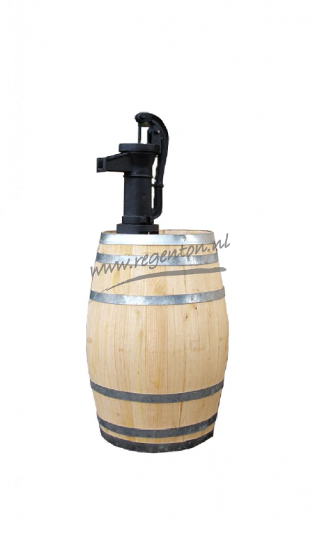  Regenton 50 liter met pomp blank gelakt