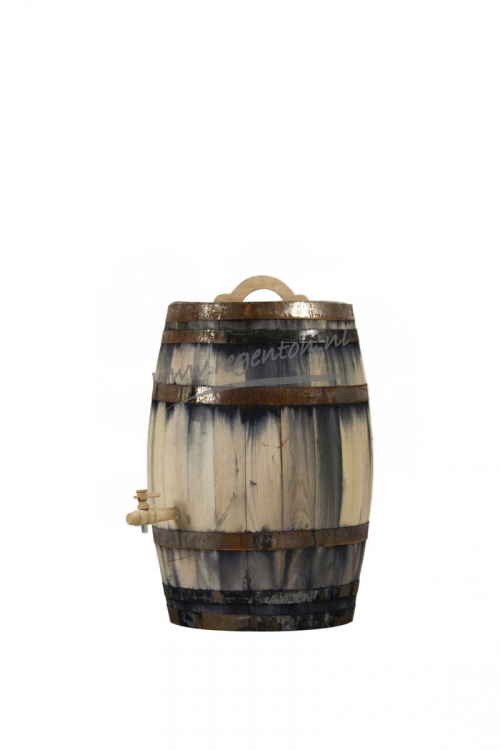  Regenton 150 liter oud met kraan en handvat
