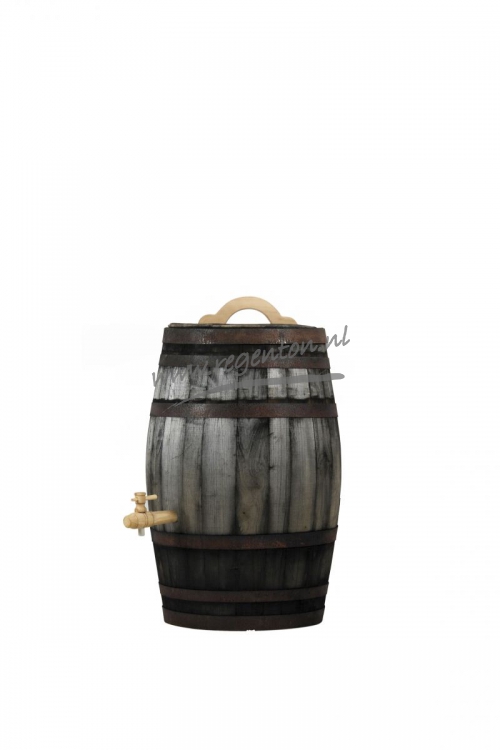  Regenton 100 liter oud met kraan en handvat