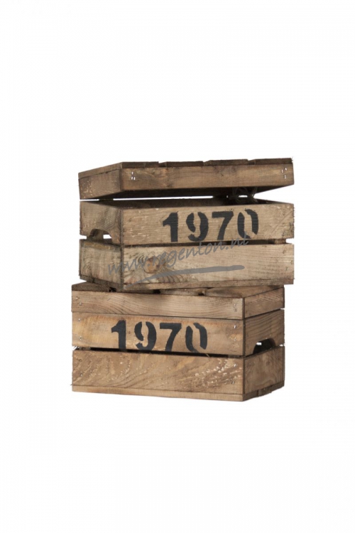  Kist met klapdeksel bruin, Klein