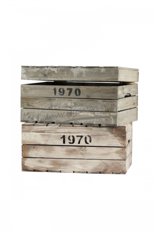  Kist met klapdeksel groot, old look