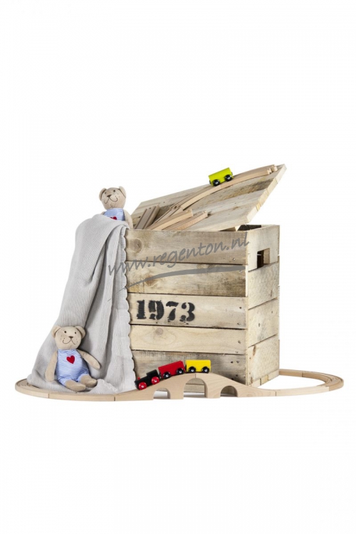  Kist 1973 met deksel ruw look klein