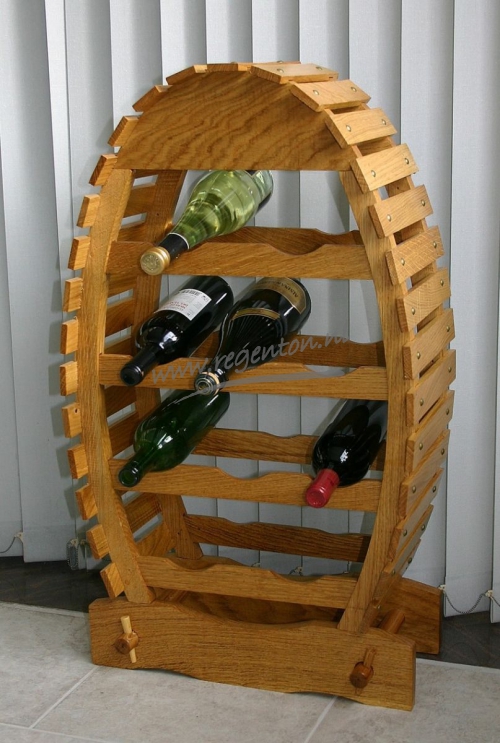  Wijnrek ovaal eiken 10 flessen