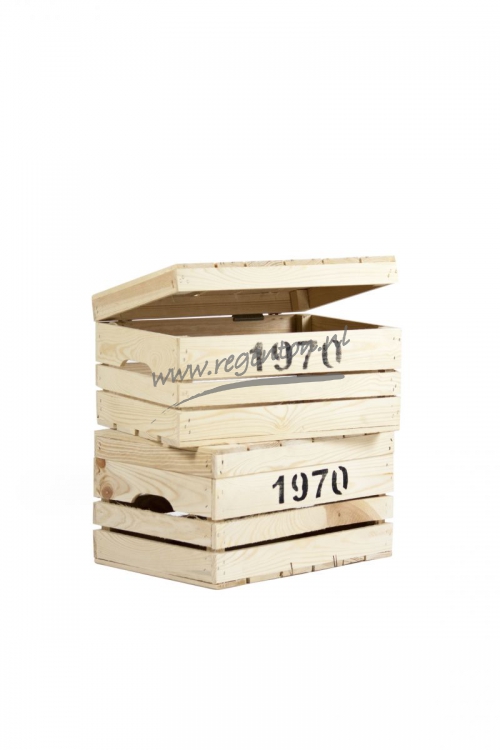  Kist met klapdeksel middel, natural