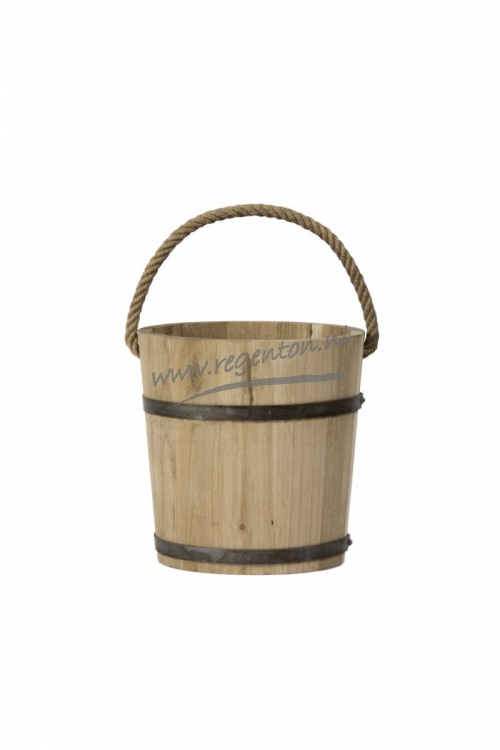  Houten Emmer met Touw eiken groot 10 l.