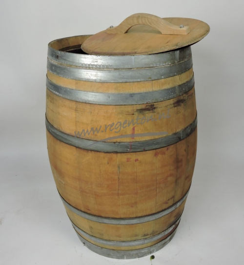  Regenton Eiken 225 liter los deksel met handvat