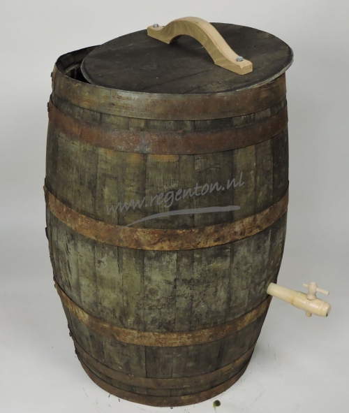  Regenton 195 liter whisky model kraan en handvat